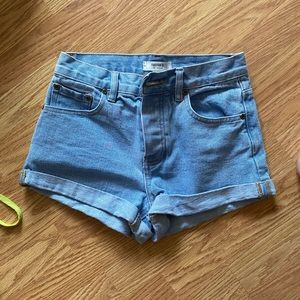 Forever 21 high waisted button up shorts
